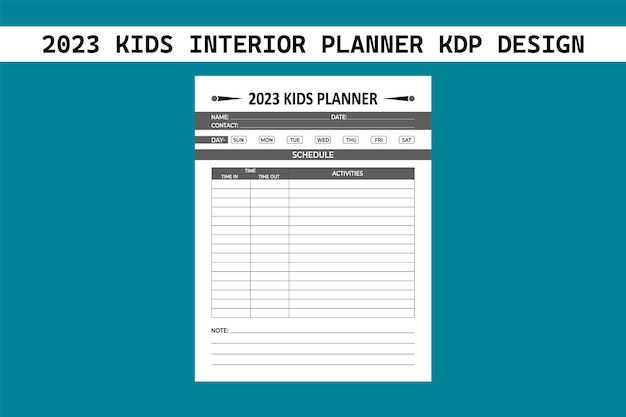 Vector 2023 kinderinterieurplanner kdp ontwerp