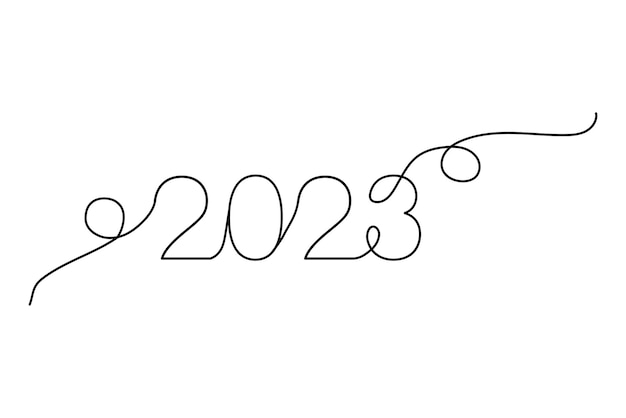 2023年ライン あらゆる用途に最適なデザイン。 2023 年のカレンダー テンプレートです。ベクトル イラスト。