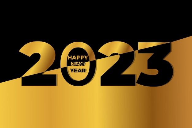 Design del logo 2023 per poster di felice anno nuovo