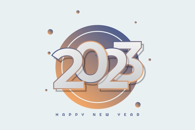 2023 logo design for happy new year poster