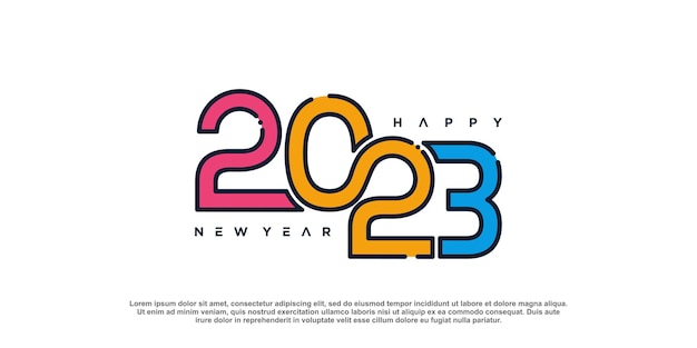 2023 logo design for new year with creative concept