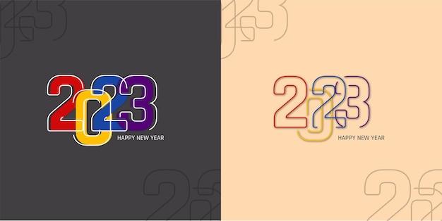 2023 logo design with modern background