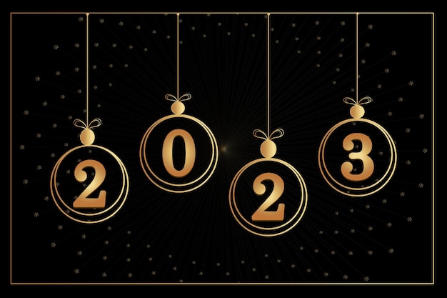 2023 luxury happy new year background design, greeting card design.