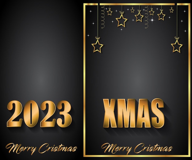 Vector 2023 merry christmas-achtergrond voor uw seizoensuitnodigingen, festivalposters, wenskaarten