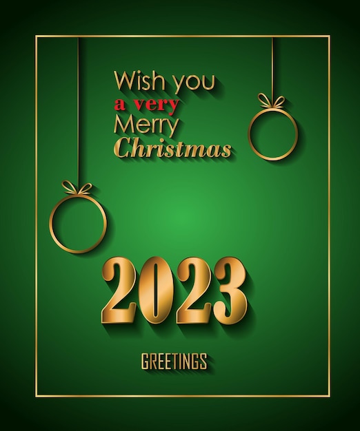 2023 Merry Christmas-achtergrond voor uw seizoensuitnodigingen, festivalposters, wenskaarten