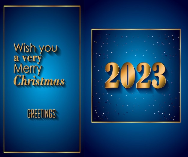 Vector 2023 merry christmas background for your seasonal invitations