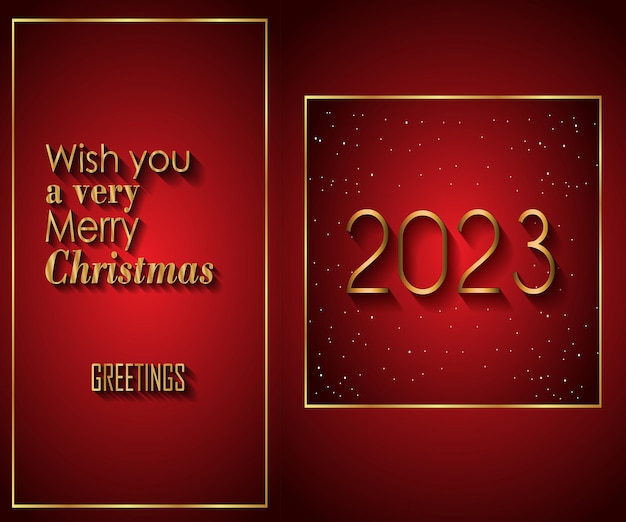 2023 Merry Christmas background for your seasonal invitations