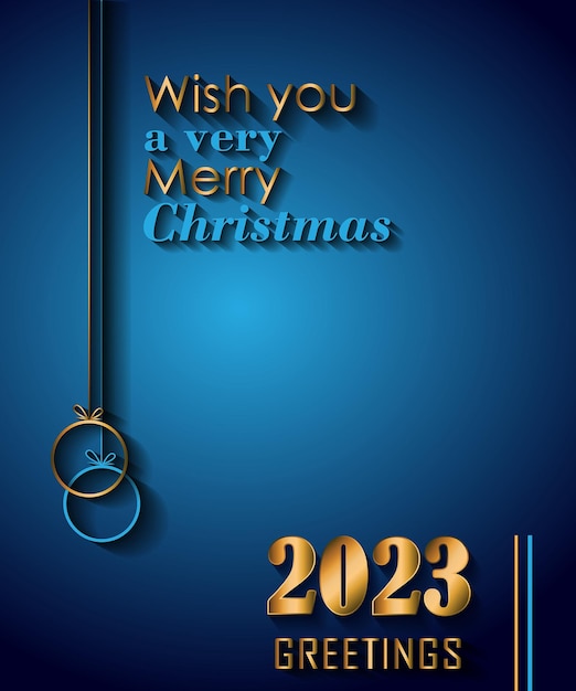 Vector 2023 merry christmas background