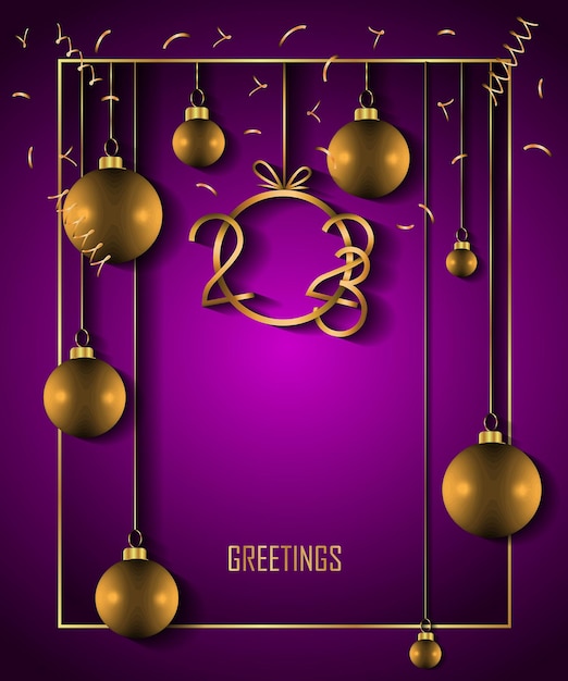 2023 С Рождеством и Новым годом фон для ваших сезонных приглашений, праздничных плакатов