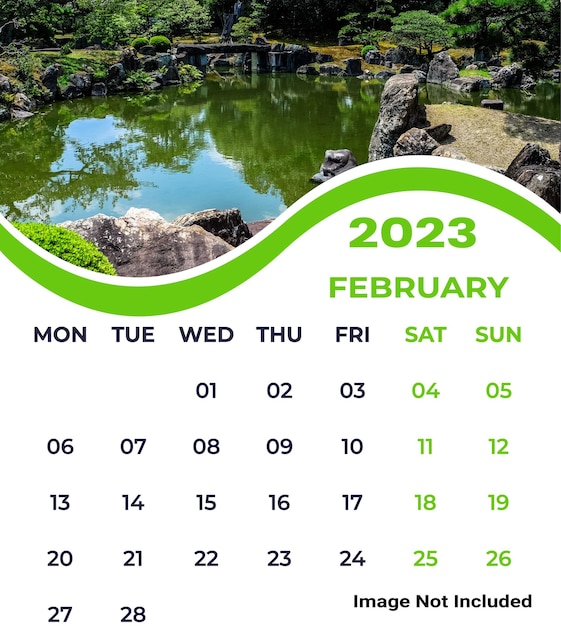 Vector 2023 modern calendar template design, you can use desktop table office table and wall.