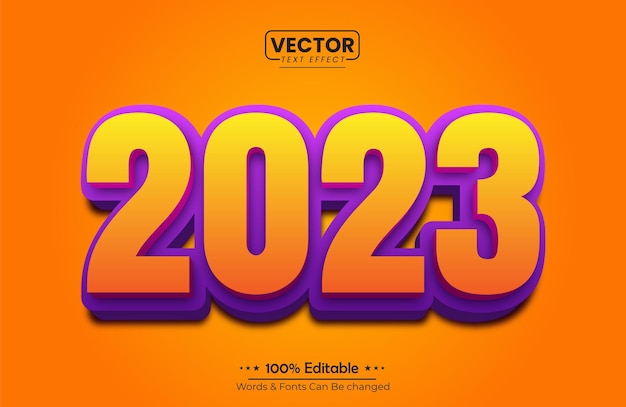 2023 New Year 3d Editable Text Effect