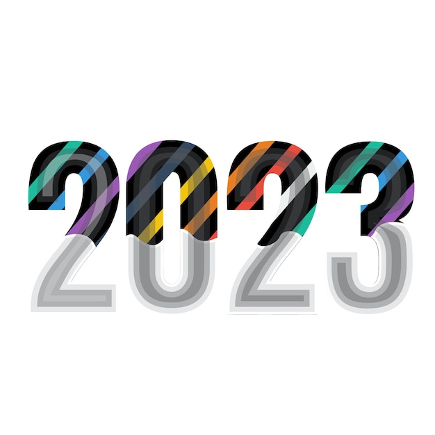 Vector 2023 new year art font vector hd design