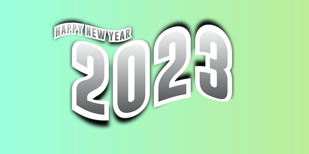 Vector 2023 new year background design with modern color and paper effect