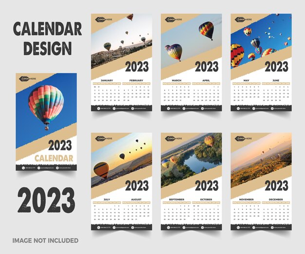 2023 new year calendar template