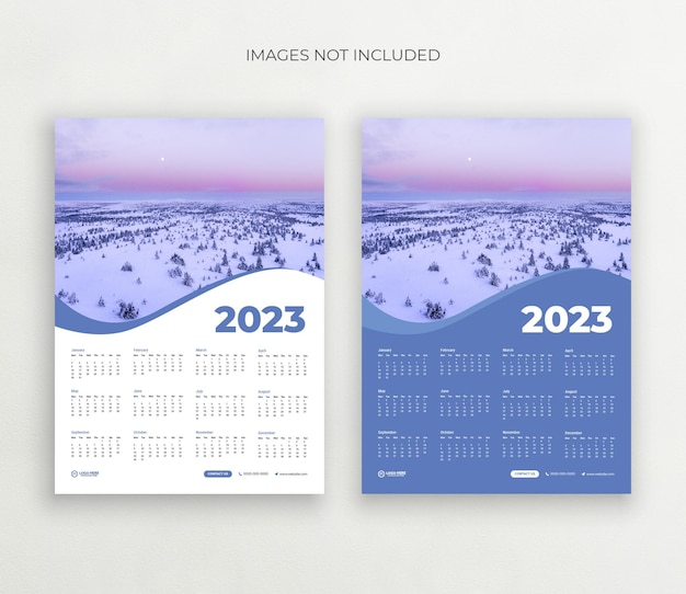 2023 new year clean calendar template