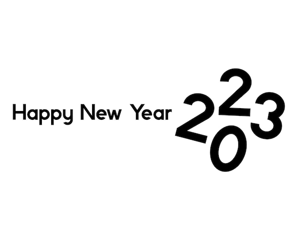 2023 new year greeting card. 2023 design with full color. Typeface number logo design