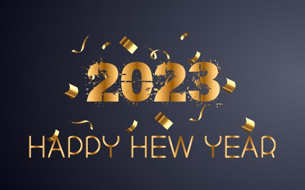 2023 new year luxury illustration on dark background happy new year greetings