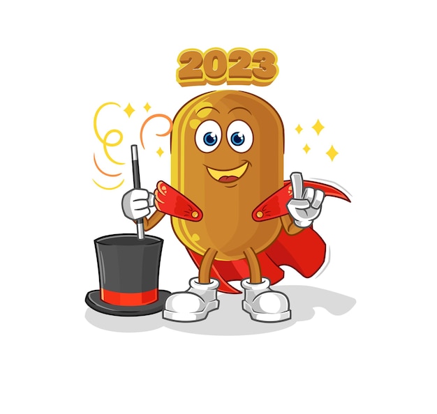 2023 new year magician illustration character vector