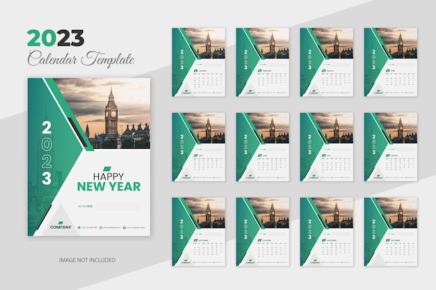 2023 new year modern calendar design template