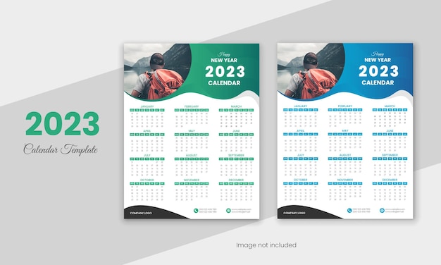 2023 new year modern calendar design template