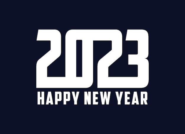 2023 새 해 세련 된 텍스트 design.2023 번호 디자인 템플릿입니다. 벡터 일러스트 레이 션.