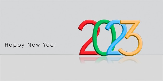 2023 новый год дизайн текстовой типографии