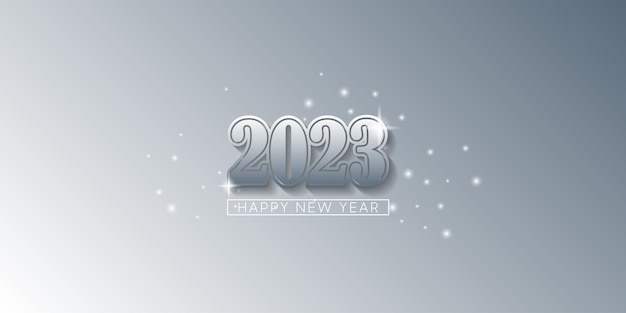 2023 new year vector background design with gray color