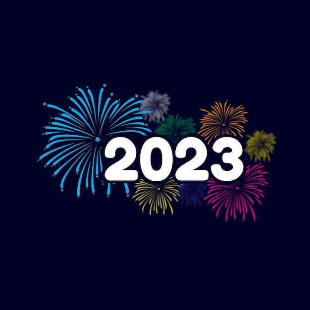 2023 nieuw jaar vector illustratie ontwerp