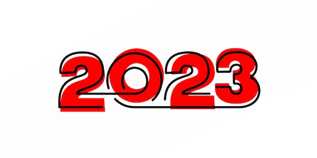 2023 nieuwjaar pictogram eenvoudige illustratie