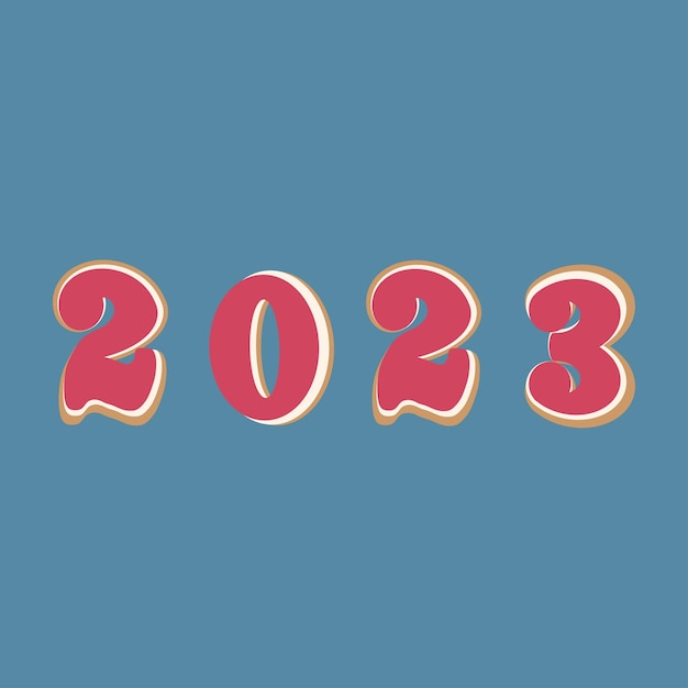 흰색 배경에 2023 번호 2023 로고 텍스트 디자인