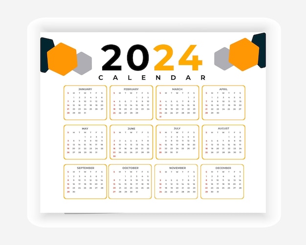 Vector 2023 paper modern calendar layout in printable style