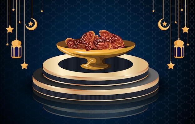 2023 ramadan iftar background vector illustration
