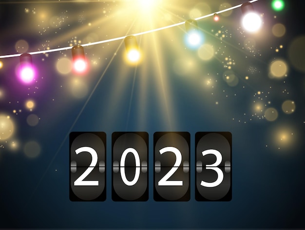 2023 tabellone segnapunti digitale realistico sostituzione dei numeri sullo sfondo