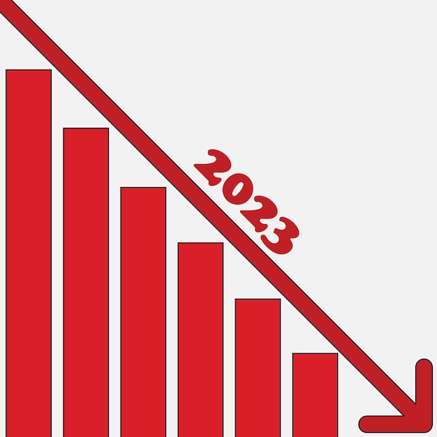 2023 recessie achtergrond goed voor website, ontwerp, behang, achtergrond, sociale media-inhoud