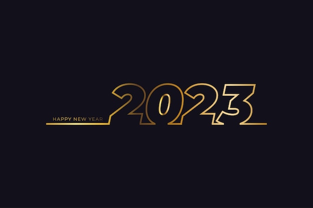 2023 tekst vectorillustratie op donkere achtergrond