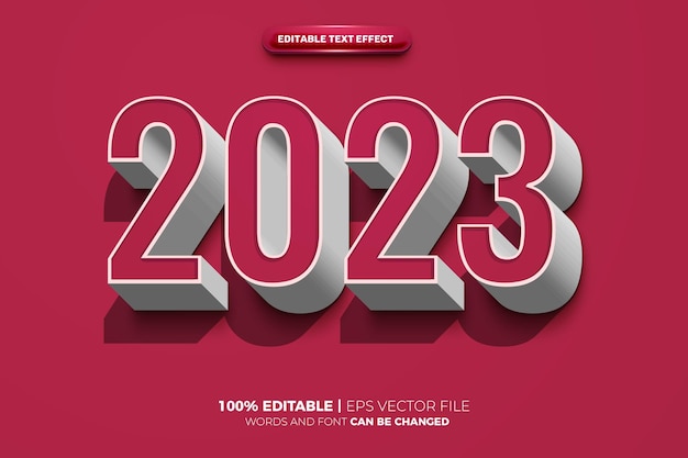 2023 Trend Viva Magenta Bold 3D editable text effect