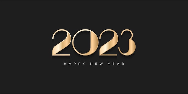 2023 uniek gelukkig nieuwjaar met lichte en donkere achtergrond