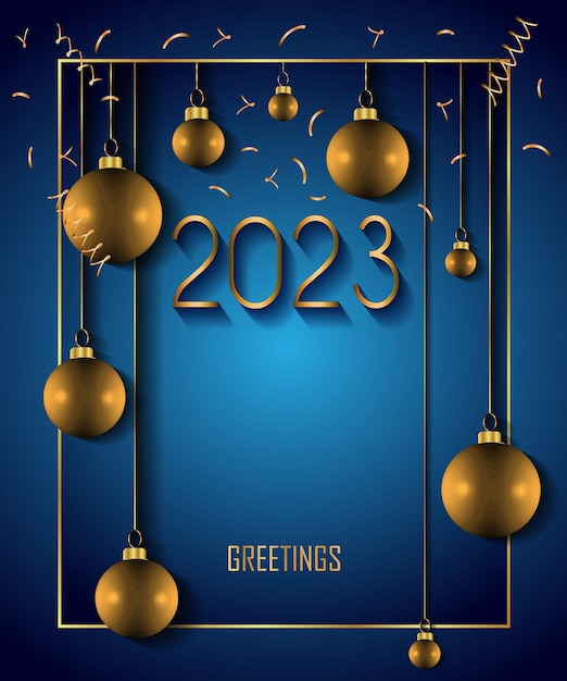 2023 Vrolijk kerstfeest en nieuwjaarsachtergrond voor uw seizoensuitnodigingen, feestelijke posters