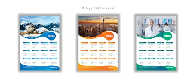 2023 Wall Calendar template design