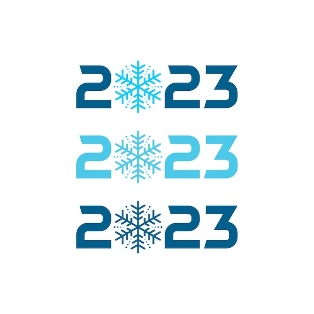 2023 Winter logo template Winter 2023 logo design vector