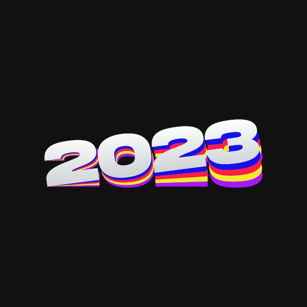 Vector 2023 year text background design