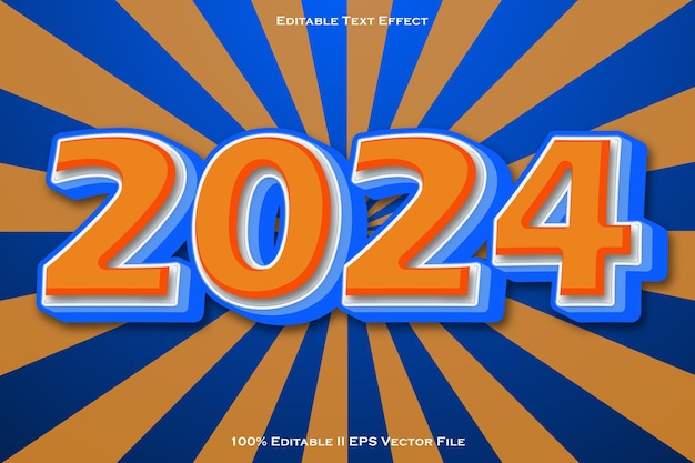 2024 Bewerkbare tekst-effect 3d Emboss-stijl