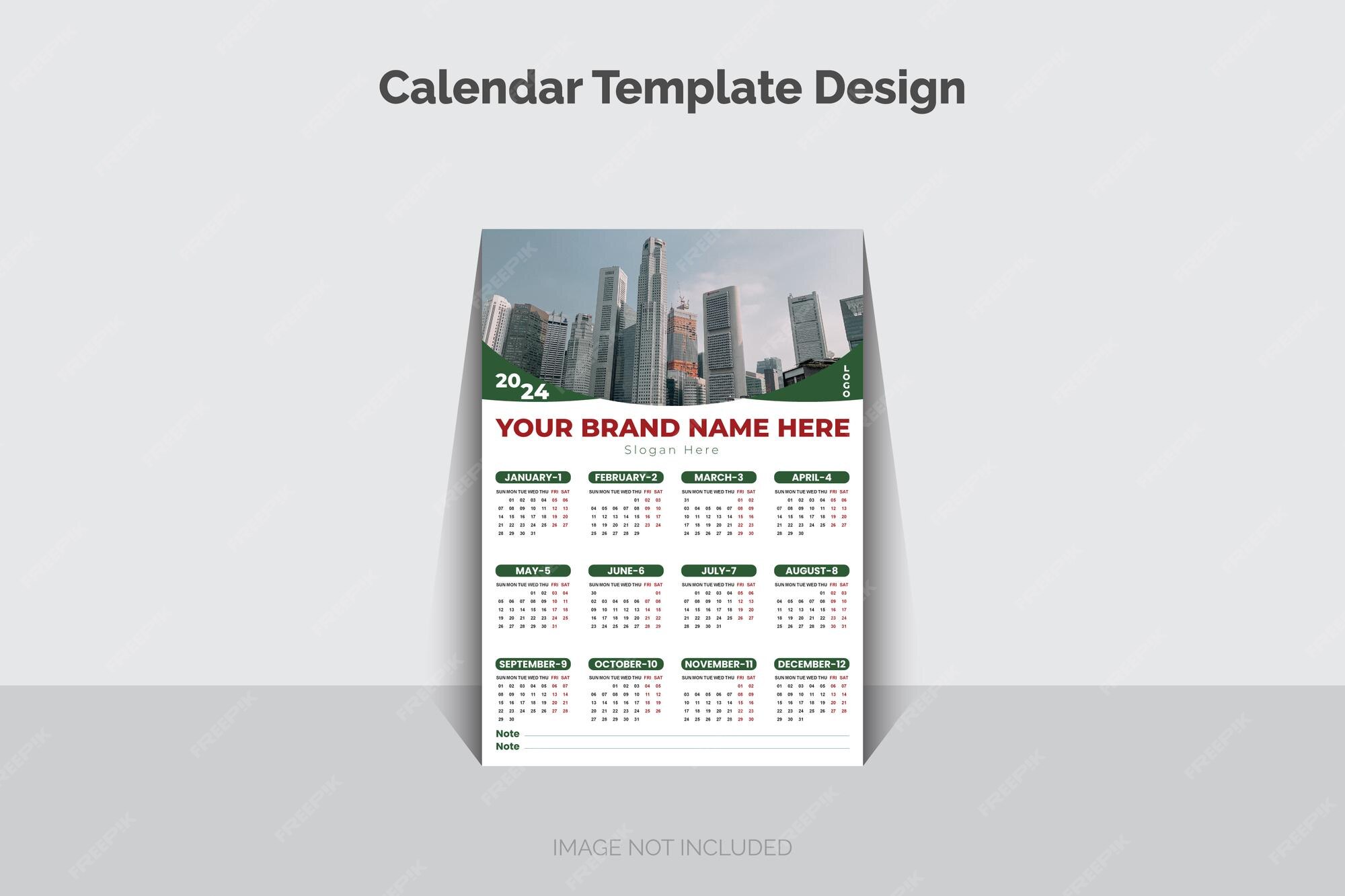 Premium Vector 2024 calendae design template