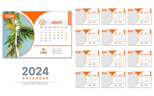 Vector 2024 calendar design