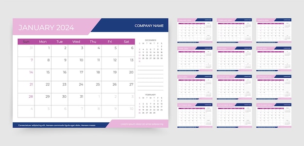 Календарь 2024 шаблон планировщика неделя начинается в воскресенье сеть расписания стола организатор ежегодного календаря t