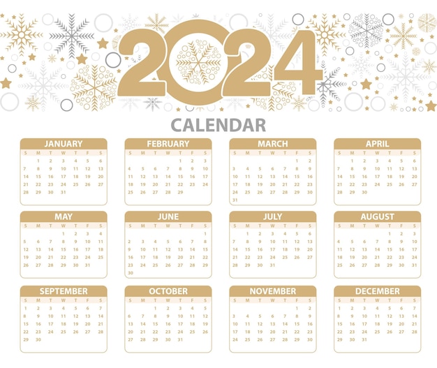 2024 Calendar with great concept floral amp date