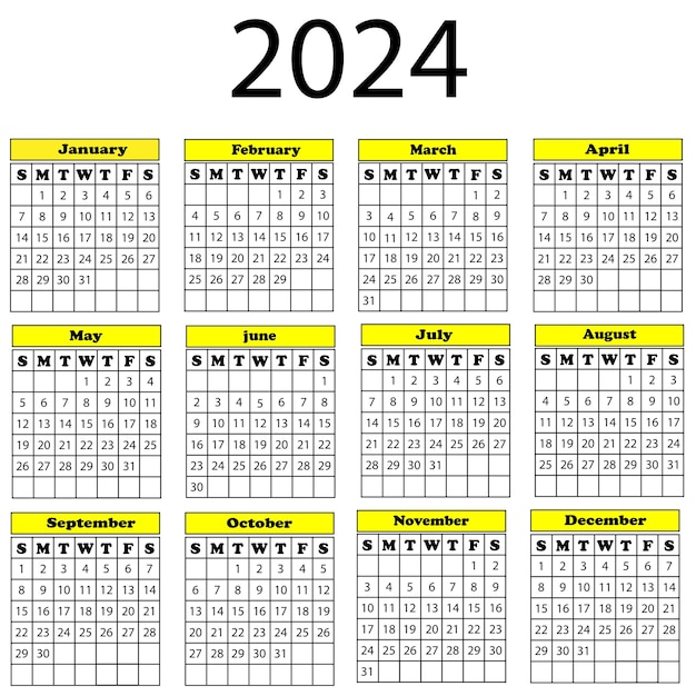 Design del calendario 2024