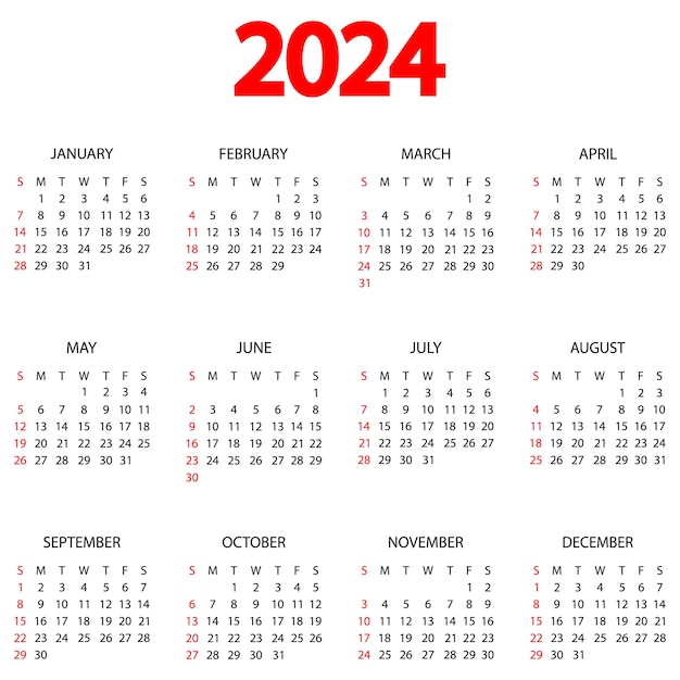 2024年 カレンダー