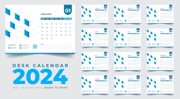 2024 desk calendar template desk calendar planner