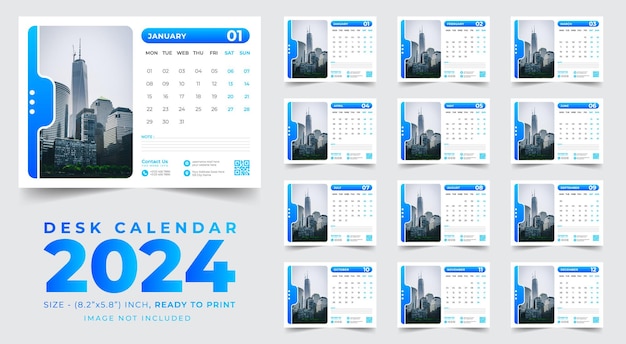 2024 desk calendar template desk calendar planner